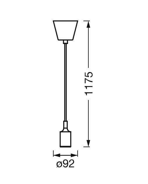 CORPURI de ILUMINAT Osram 1906 PENDULUM BELL E27 BK LEDV "000004099854092664" — miniatură