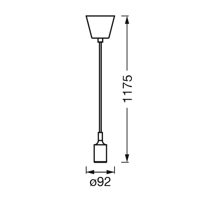 CORPURI de ILUMINAT Osram 1906 PENDULUM BELL E27 WT LEDV "000004099854092688" — miniatură