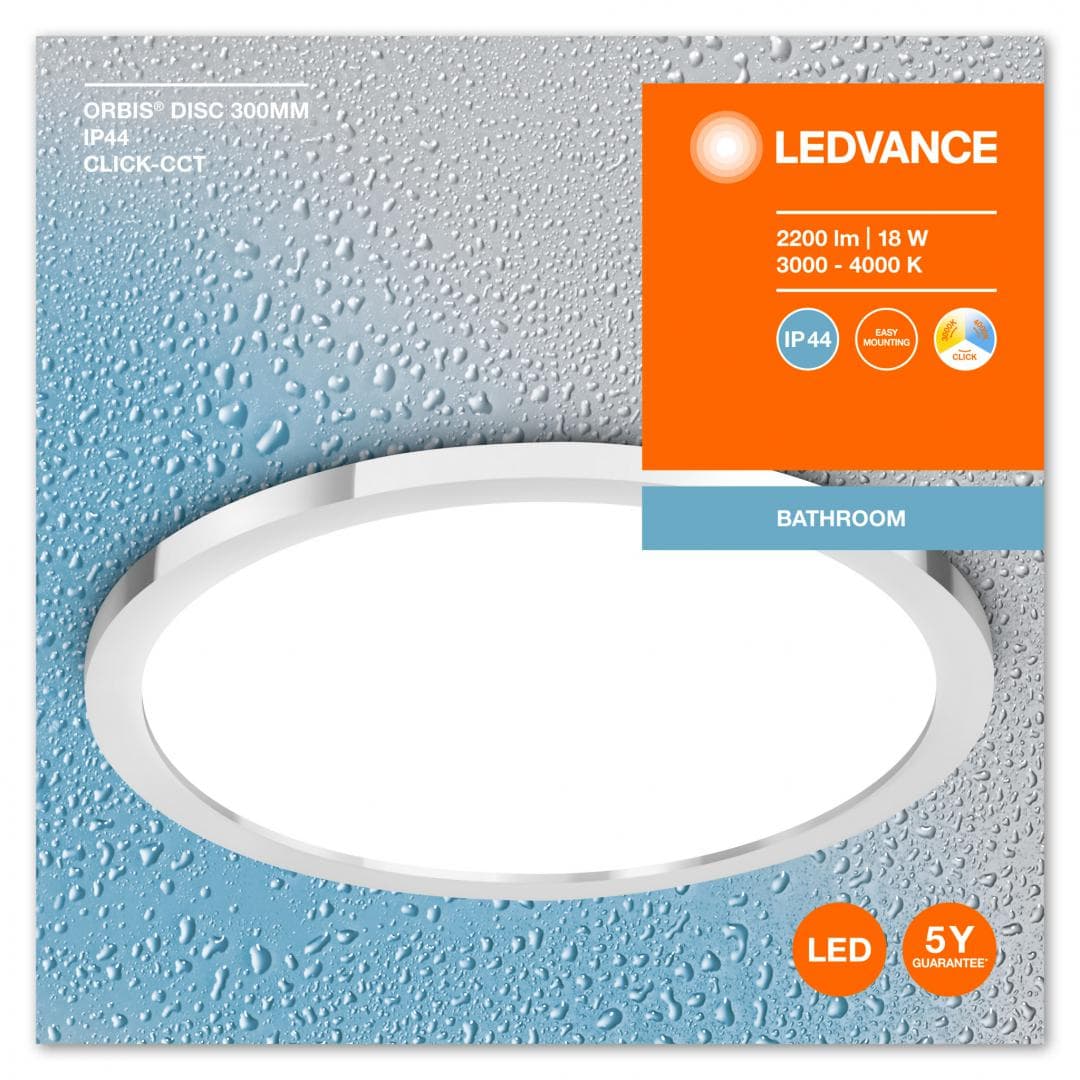CORPURI de ILUMINAT Osram ORBIS DISC 30CM 18W CLICKCCT IP44CHLEDV "000004099854096136"