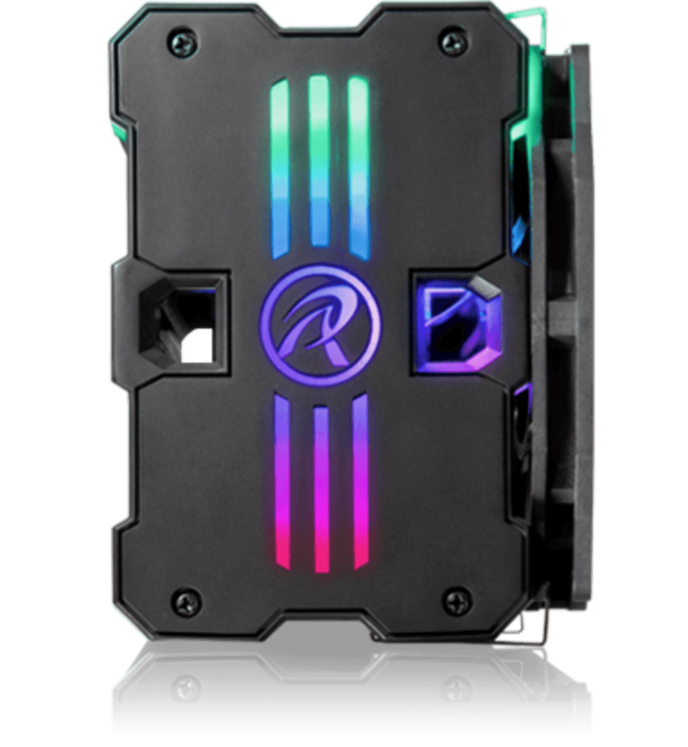 Cooler Raijintek "MYA RBW", skt. universal, racire cu aer, ventilator 120 mm, 1400 rpm, inaltime cooler 163mm, 6 heatpipe, iluminat RGB "0R10B00094" — miniatură