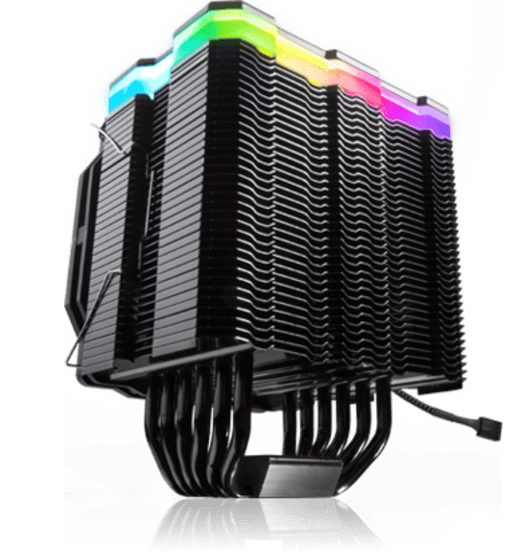 Cooler Raijintek "MYA RBW", skt. universal, racire cu aer, ventilator 120 mm, 1400 rpm, inaltime cooler 163mm, 6 heatpipe, iluminat RGB "0R10B00094" — miniatură