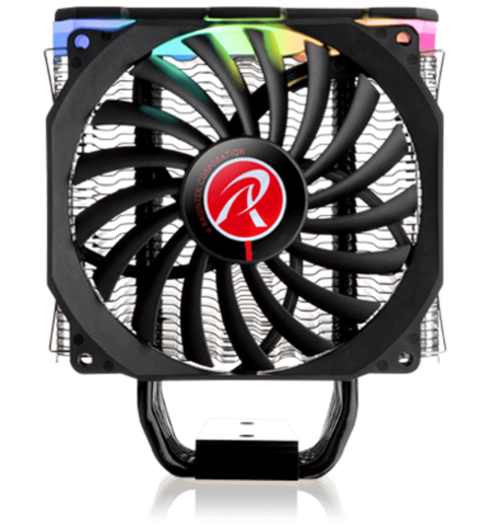 Cooler Raijintek "MYA RBW", skt. universal, racire cu aer, ventilator 120 mm, 1400 rpm, inaltime cooler 163mm, 6 heatpipe, iluminat RGB "0R10B00094" — miniatură