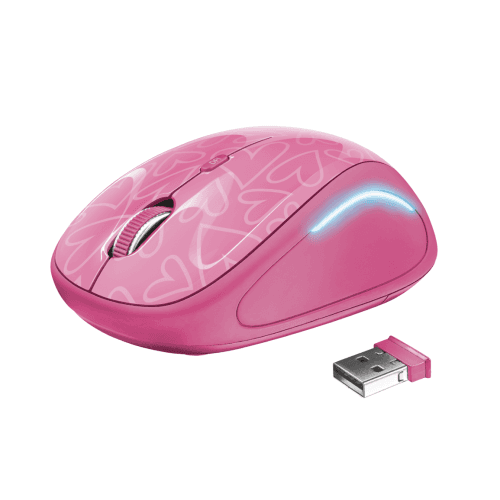 MOUSE Trust Yvi FX Wireless Mouse - pink "22336"
