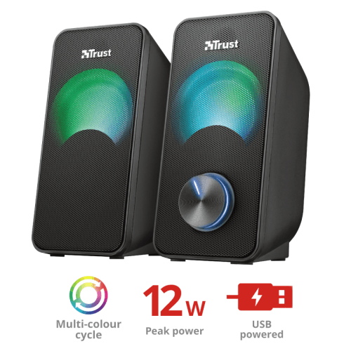 BOXE PC Trust Arys RGB Compact 2.0 Speaker Set "23120"