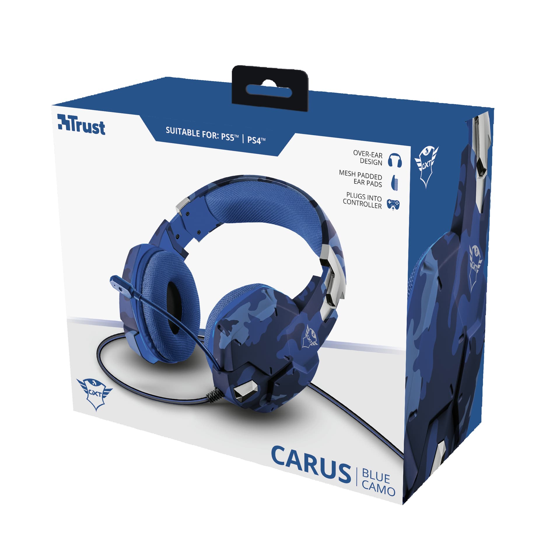 CASTI Trust - gaming GXT 322B Carus Gaming Headset SUITABLE FOR PS4 / PS5 "23249" — miniatură