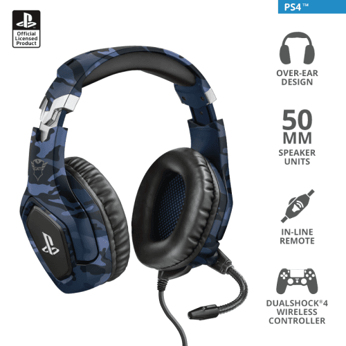 CASTI Trust - gaming GXT 488 Forze-G PS4/5 Gaming Headset PlayStation official licensed product - blue "23532"