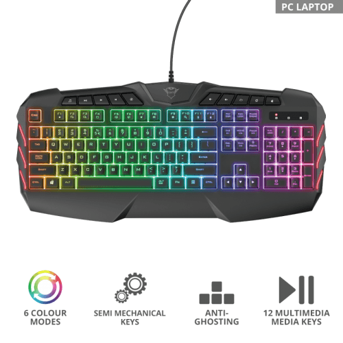TASTATURI Trust - gaming GXT 881 ODYSS SEMI-MECH KEYBOARD "23855"