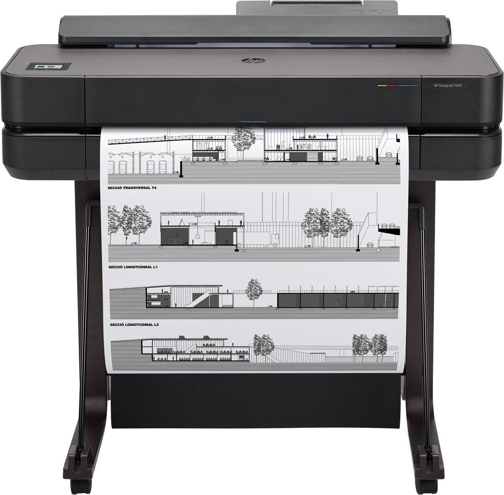 Plotter inkjet Color HP DesignJet T650, A1, Functii: Impr., Viteza de Printare Monocrom: 26sec, Viteza de printare color:, Conectivitate:USB|Retea|WiFi, Duplex:, ADF:Nu "5HB08A"