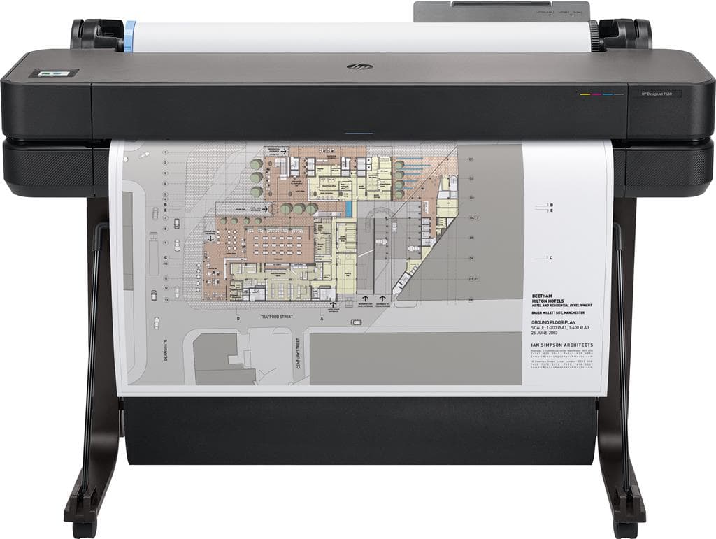Plotter inkjet Color HP DesignJet T630, A0, Functii: Impr., Viteza de Printare Monocrom: 30sec, Viteza de printare color:, Conectivitate:USB|Retea|WiFi, Duplex:, ADF:Nu "5HB11A"