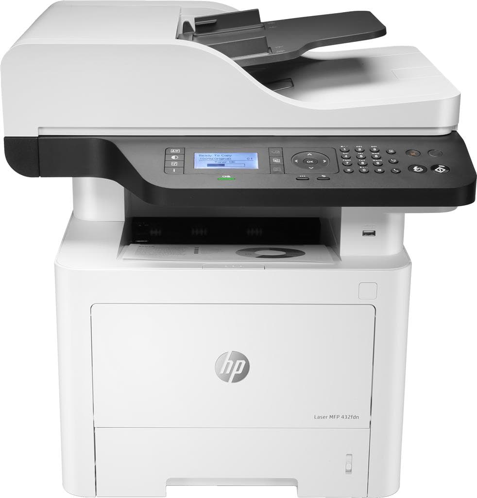 Multifunctional laser Mono HP MFP 432FDN. A4. Functii: Impr.|Scan.|Cop.|Fax. Viteza de Printare Monocrom: 40ppm, Conectiv:USB|Retea. Duplex:Da. ADF:ADF "7UQ76A"