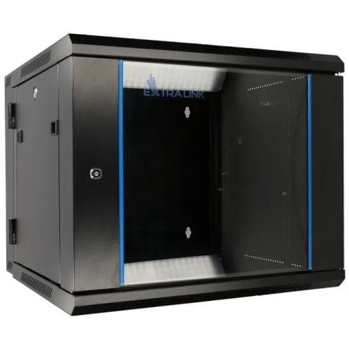 EXTRALINK 6U 600X600 AZH wall-mounted rackmount cabinet swing type black "EX.12929"