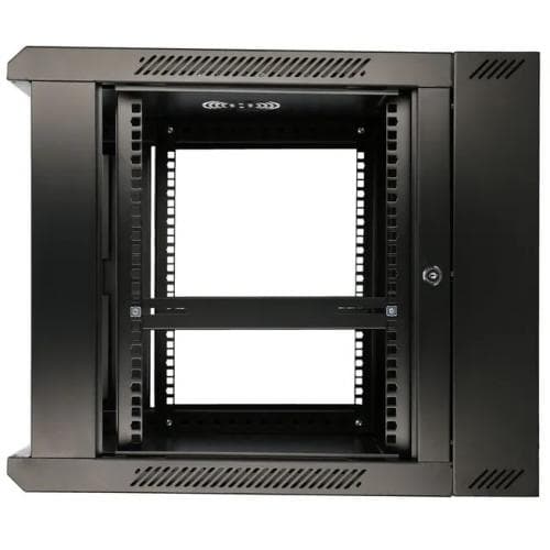 EXTRALINK 6U 600X600 AZH wall-mounted rackmount cabinet swing type black "EX.12929" — miniatură
