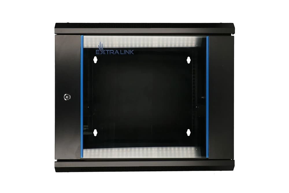 CABINETE Extralink EXTRALINK 9U 600X600 AZH wall-mounted rackmount cabinet swing type black,"EX.12943" — miniatură