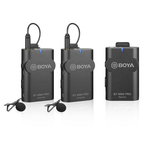 Boya Pro-K2 Dual Linie Wireless 2.4Ghz Cu 2 Microfoane Lavaliera (2TX+RX) DSLR & Smartphone "BY-WM4 PRO-K2"