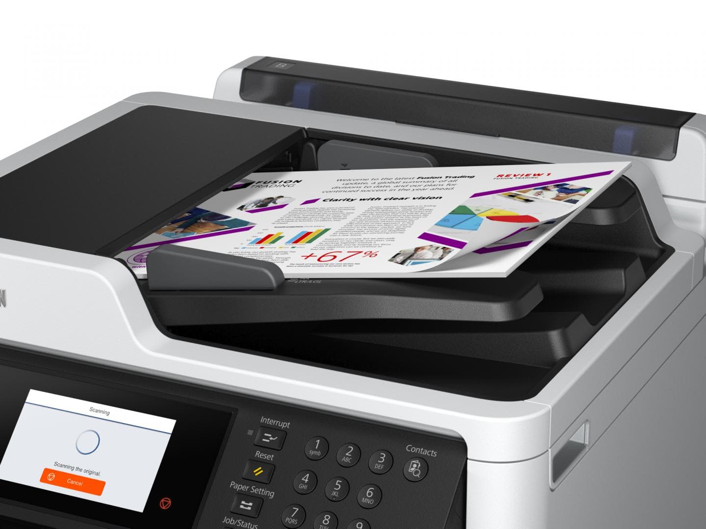 Multifunctional Inkjet Mono EPSON WF-M5799DWF A4 Functii: Impr|Scan|Cop|Fax Viteza Print Mono:34ppm Viteza Print color: Conectiv:USB|Retea|WiFi Duplex:Da ADF:ADF, "C11CG04401" — miniatură
