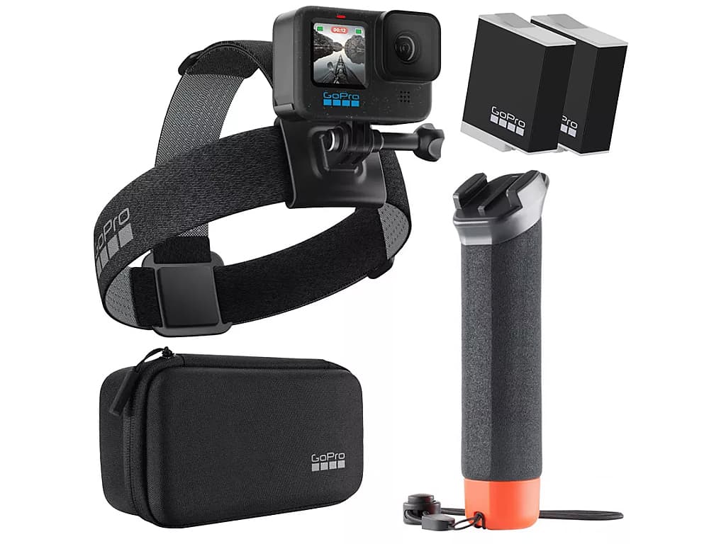 ACTION CAM GoPro Bundle Camera de actiune GoPro Hero12 Black 5.3K60 +baterie+prindere cap+monopied flotabil "CHDRB-121-RW" — miniatură