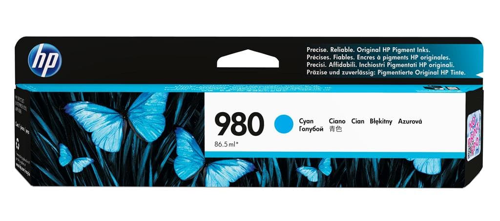 Cartus Cerneala Original HP Cyan, nr.980, pentru Office Jet X555dn|555xh|585dn|585f|585z, 6.6k, incl.TV 1.2incl.TV "D8J07A"