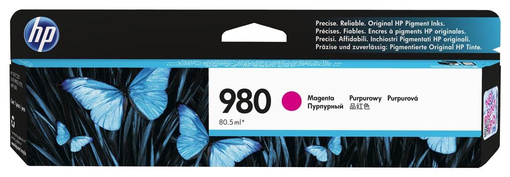 Cartus Cerneala Original HP Magenta, nr.980, pentru Office Jet X555dn|555xh|585dn|585f|585z, 6.6k, incl.TV 1.2incl.TV "D8J08A"