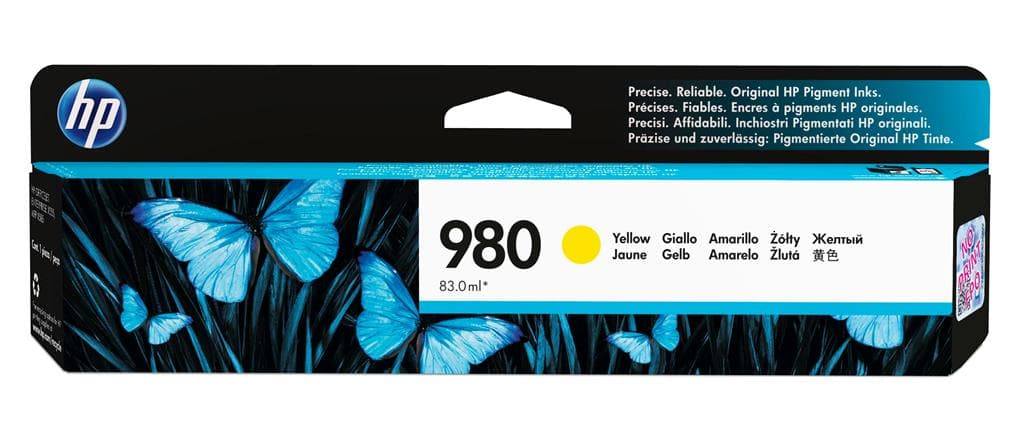 Cartus Cerneala Original HP Yellow, nr.980, pentru Office Jet X555dn|555xh|585dn|585f|585z, 6.6k, incl.TV 1.2incl.TV "D8J09A"