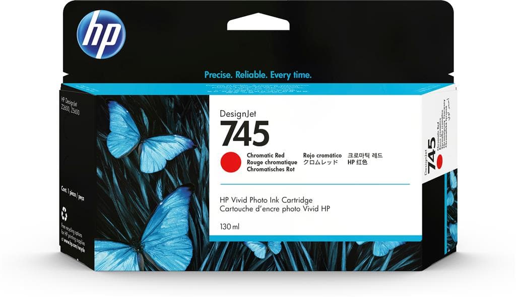 Cartus Cerneala Original HP Chromatic Red, nr.745, pentru DesignJet Z2600|Z5600, 130ml, incl.TV 1.2incl.TV "F9K00A"