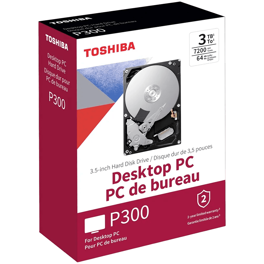 HDD Desktop TOSHIBA 6TB P300 SMR, 3.5, 128MB, 5400 RPM, SATA, retail pack "HDWD260EZSTA"