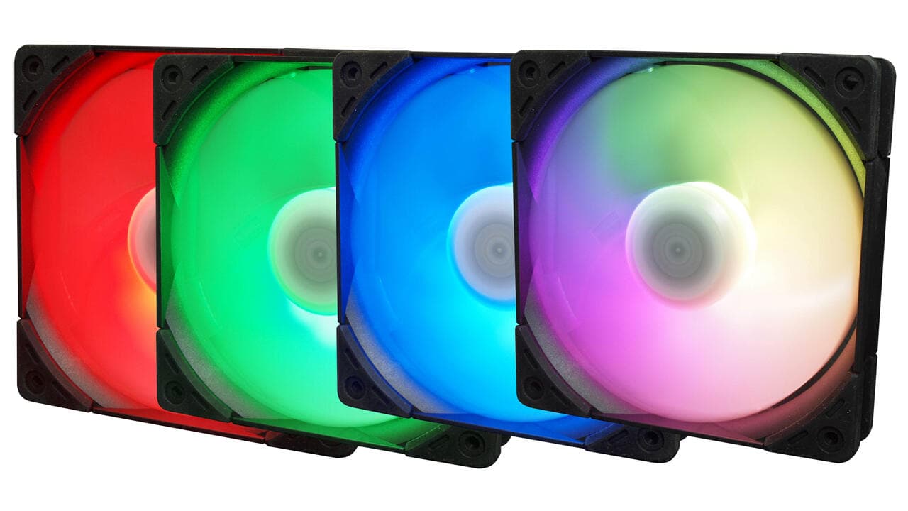 VENTILATOR Scythe, 120 mm 1800 rpm, LED RGB, conector 3 pin | 4 pin, "KF1225FD12AR-P" — miniatură