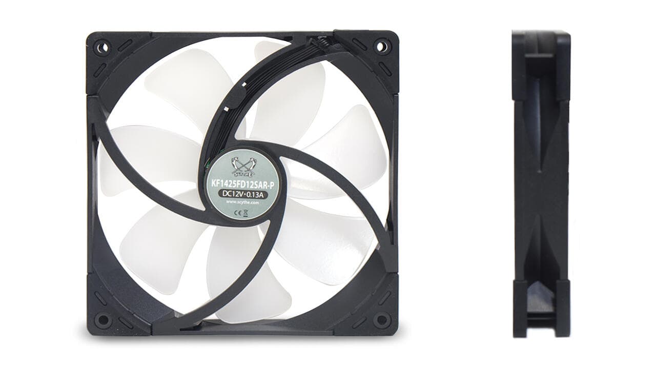 VENTILATOR Scythe, 140 mm 1200 rpm, LED ARGB, conector 4 pin, "KF1425FD12SAR-P" — miniatură