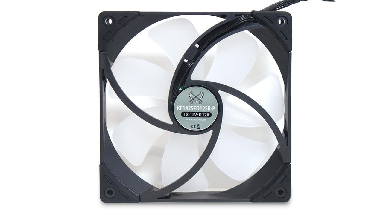 VENTILATOR Scythe, 140 mm 1200 rpm, LED RGB, conector 4 pin, "KF1425FD12SR-P" — miniatură