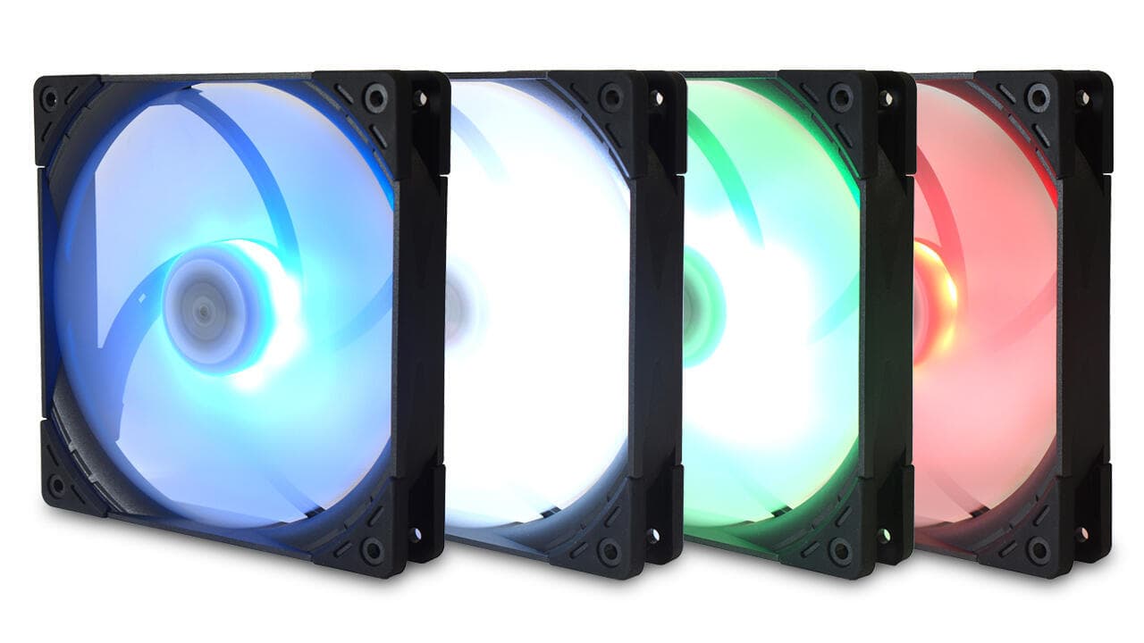 VENTILATOR Scythe, 140 mm 1200 rpm, LED RGB, conector 4 pin, "KF1425FD12SR-P" — miniatură