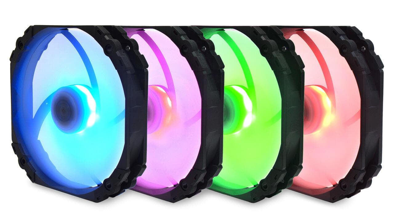 VENTILATOR Scythe, 140 mm 1800 rpm, LED RGB, conector 4 pin, "KF1425FD18R-P" — miniatură