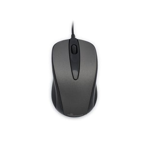 MediaRange Corded 3-button optical mouse, black/grey "MROS201"