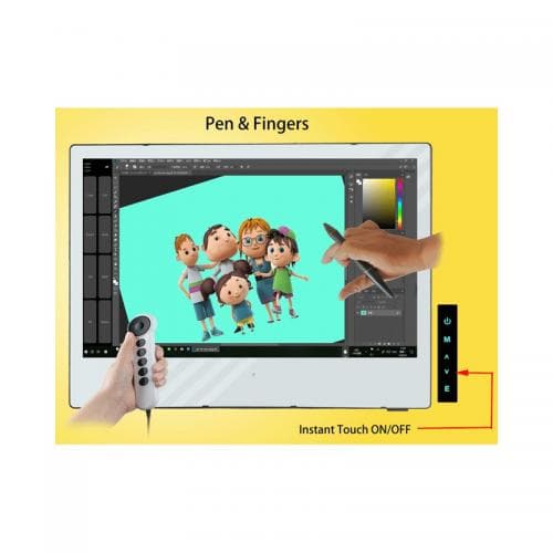 MONITOR Yiynova - signage interactiv 27", LED, Full HD, Format 16:9; Dual Touch "MVP27U+DF"