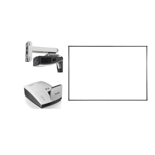 Tabla Interactiva iBoard IB-102Q4 + diagonala 102" (259cm) + pentray interactiv cu 4 culori + videoproiector Benq MW855UST+, software in limba romana. "PREMIUM_UST_102"