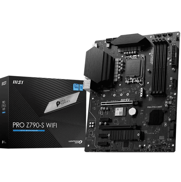 MSI PRO Z790-S WIFI, LGA 1700, INTEL Z790, 4xDDR5, Dual Channel DDR4 up to 7200+(OC)MHz, 3.0x16 slot, 4xM.2 slots, 1xUSB 3.2 Gen 2 (Type-C), 2xUSB 3.2 Gen 1,4xUSB 2.0,1xHDMI,ATX,3y "PRO_Z790-S_WIFI"