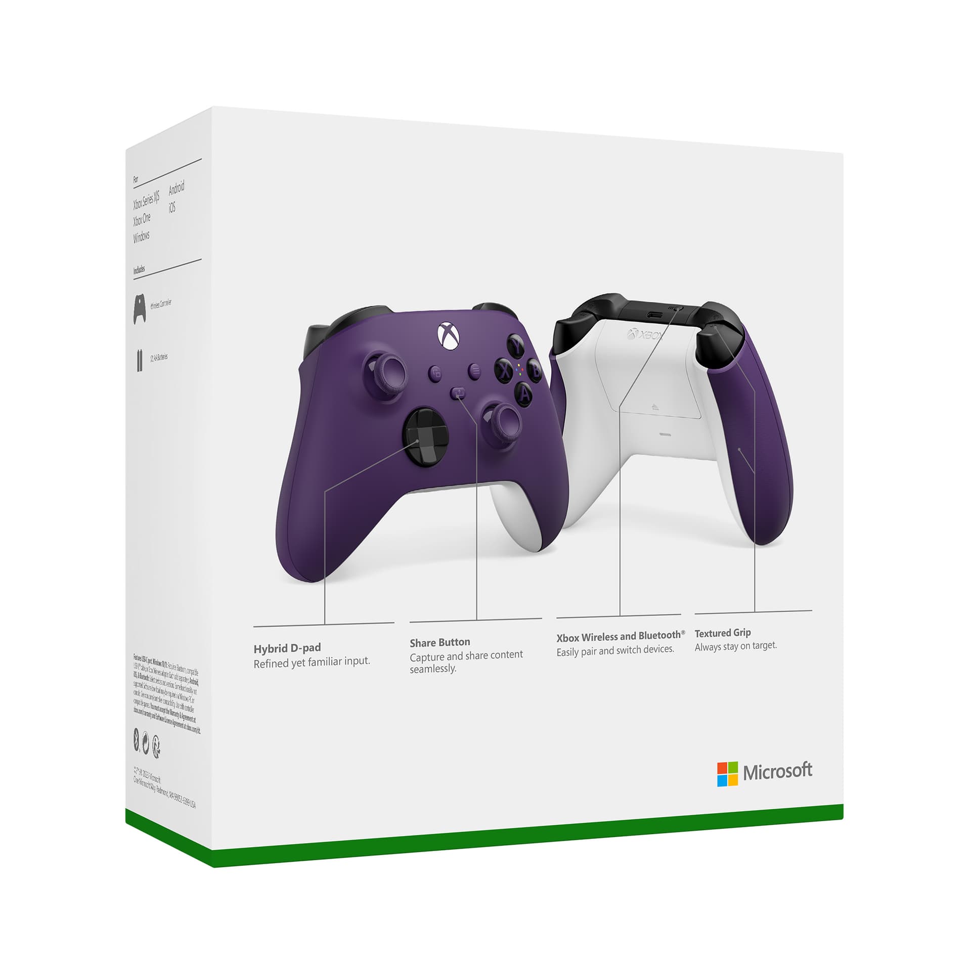 MS Xbox X Wireless Controller Purple "QAU-00069" — miniatură