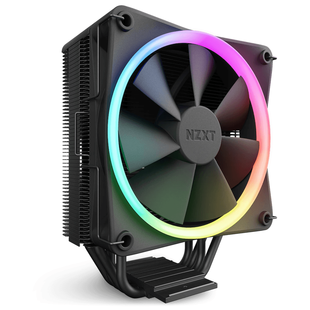Cooler NZXT "T120 RGB", skt. universal, racire cu aer, ventilator 120 mm, 1800 rpm, inaltime cooler 159 mm, 4 heatpipe, iluminat RGB "RC-TR120-B1" — miniatură
