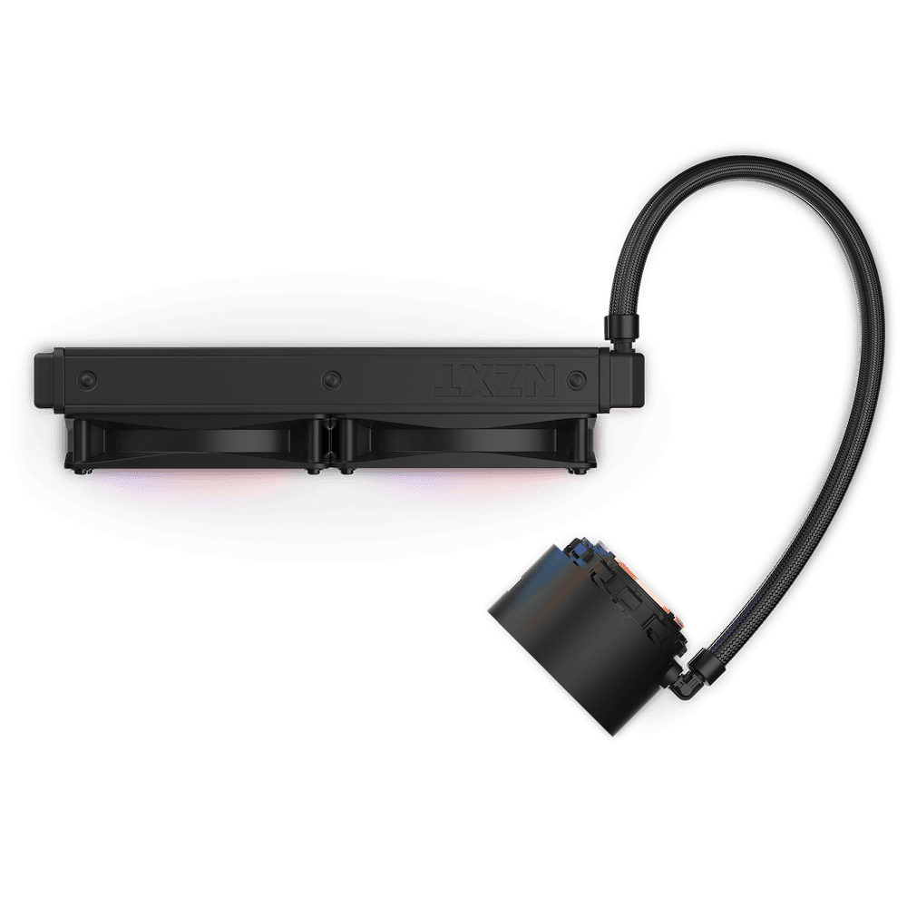 Cooler NZXT "Kraken Elite 240 RGB", skt universal, racire cu lichid, ventilator 120 mm x 2, 1800 rpm, iluminat RGB, "RL-KR24E-B1" — miniatură