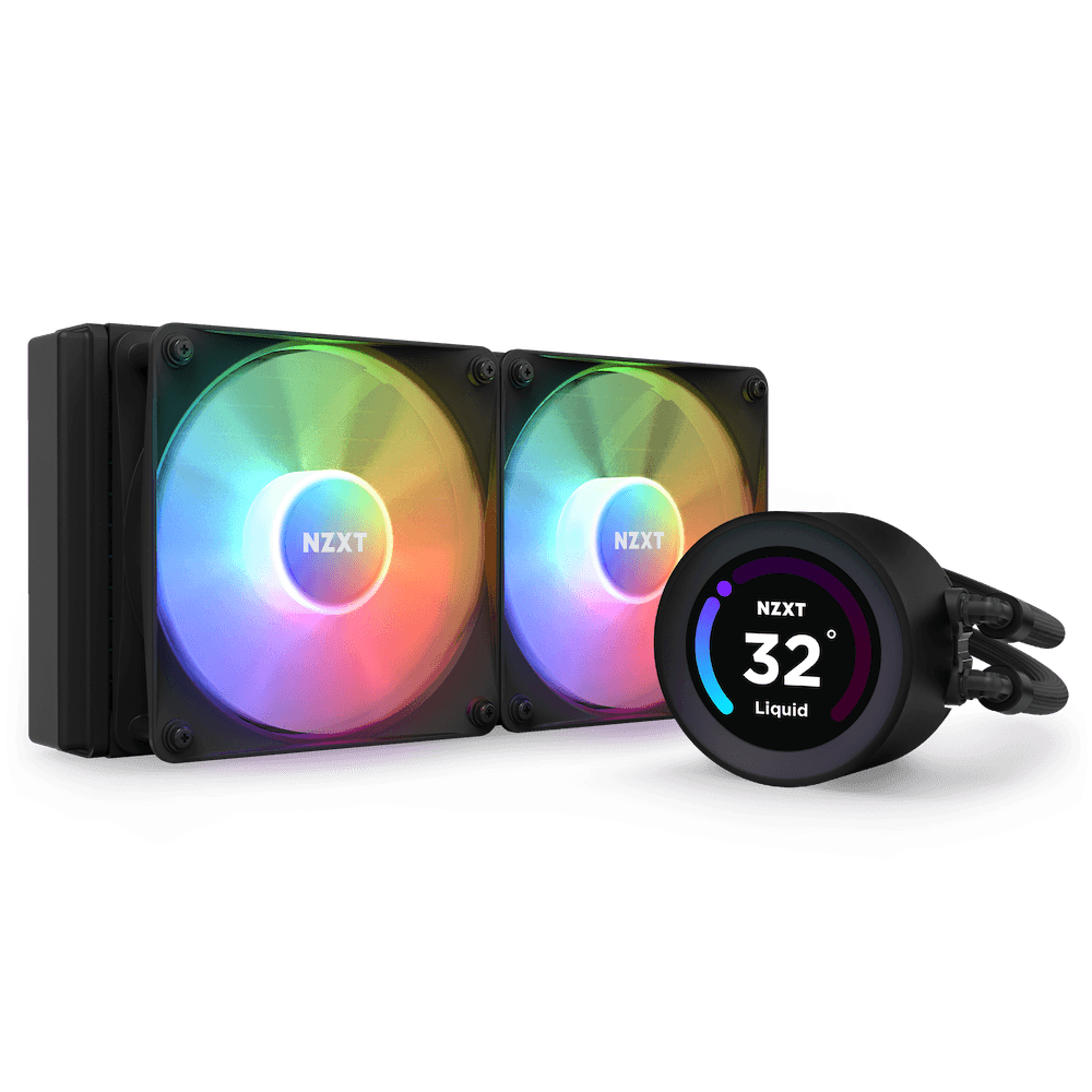 Cooler NZXT "Kraken Elite 240 RGB", skt universal, racire cu lichid, ventilator 120 mm x 2, 1800 rpm, iluminat RGB, "RL-KR24E-B1"