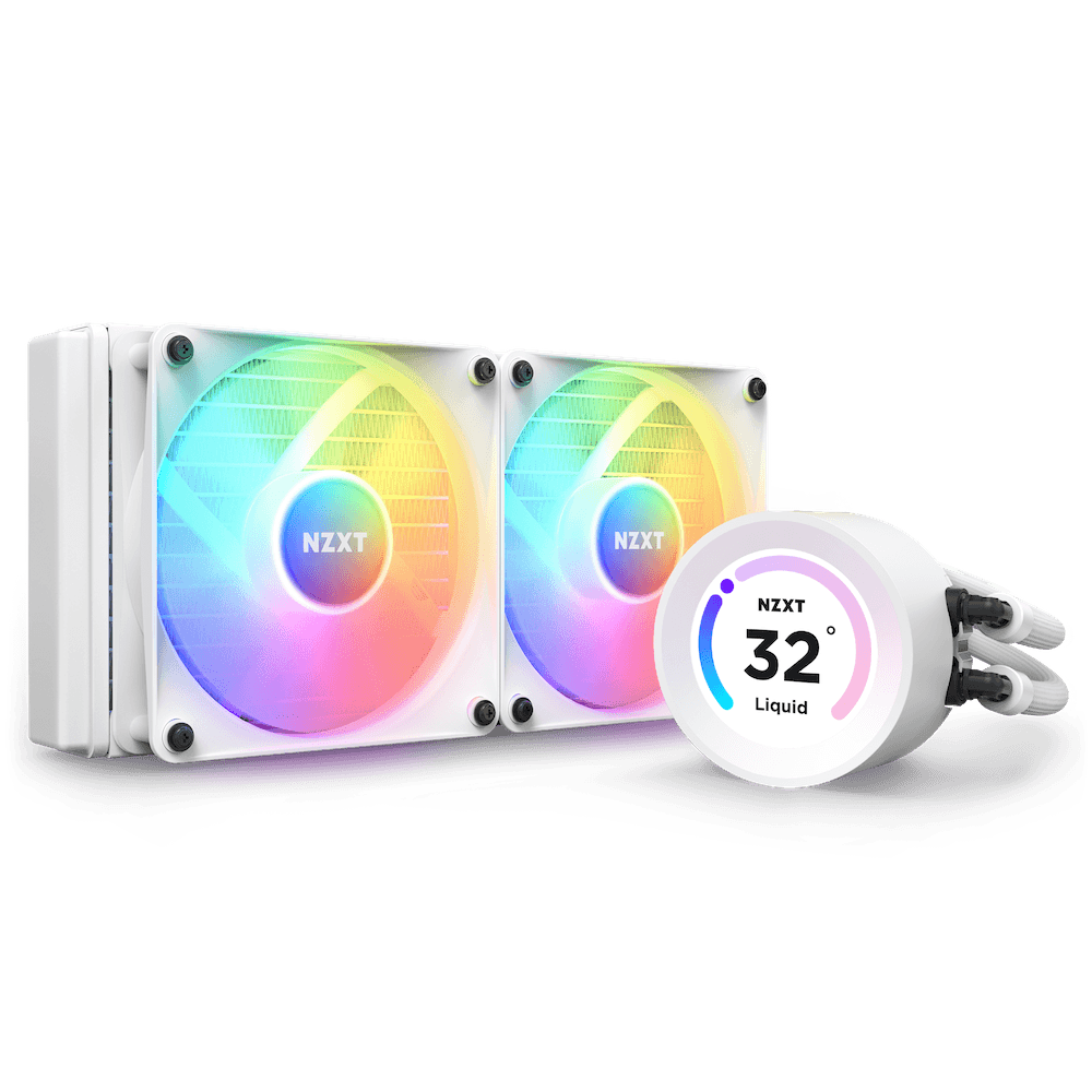 Cooler NZXT "Kraken Elite 240 RGB", skt universal, racire cu lichid, ventilator 120 mm x 2, 1800 rpm, iluminat RGB, "RL-KR24E-W1"