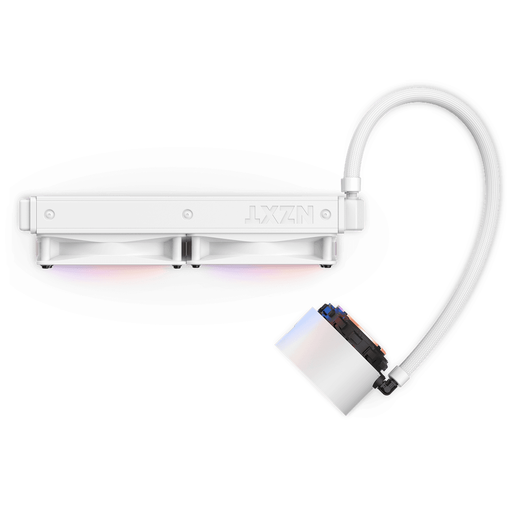 Cooler NZXT "Kraken Elite 240 RGB", skt universal, racire cu lichid, ventilator 120 mm x 2, 1800 rpm, iluminat RGB, "RL-KR24E-W1" — miniatură