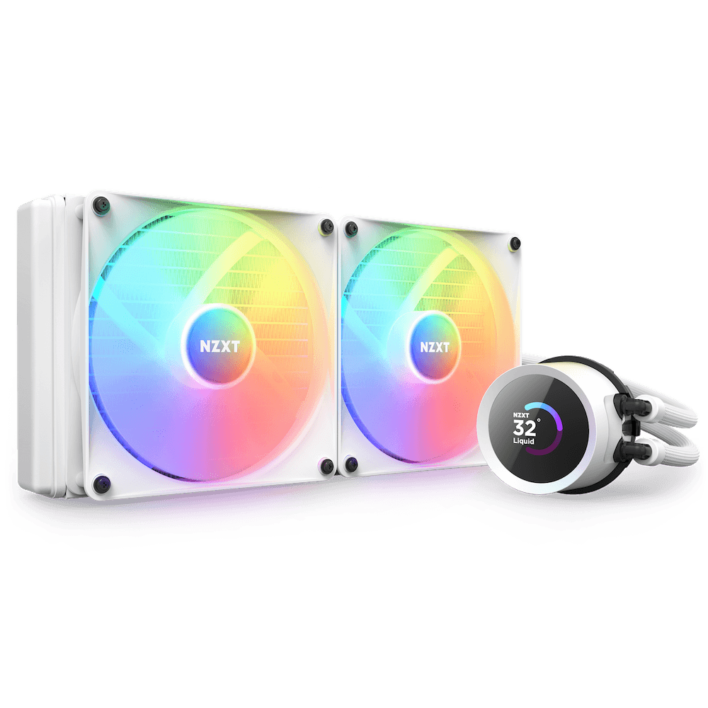 Cooler NZXT "Kraken 280 RGB", skt universal, racire cu lichid, ventilator 140 mm x 2, 1500 rpm, iluminat RGB, "RL-KR280-W1"