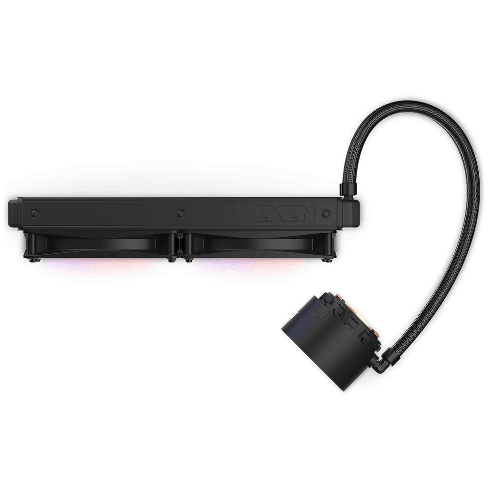 Cooler NZXT "Kraken Elite 280 RGB", skt universal, racire cu lichid, ventilator 140 mm x 2, 1500 rpm, iluminat RGB, "RL-KR28E-B1" — miniatură