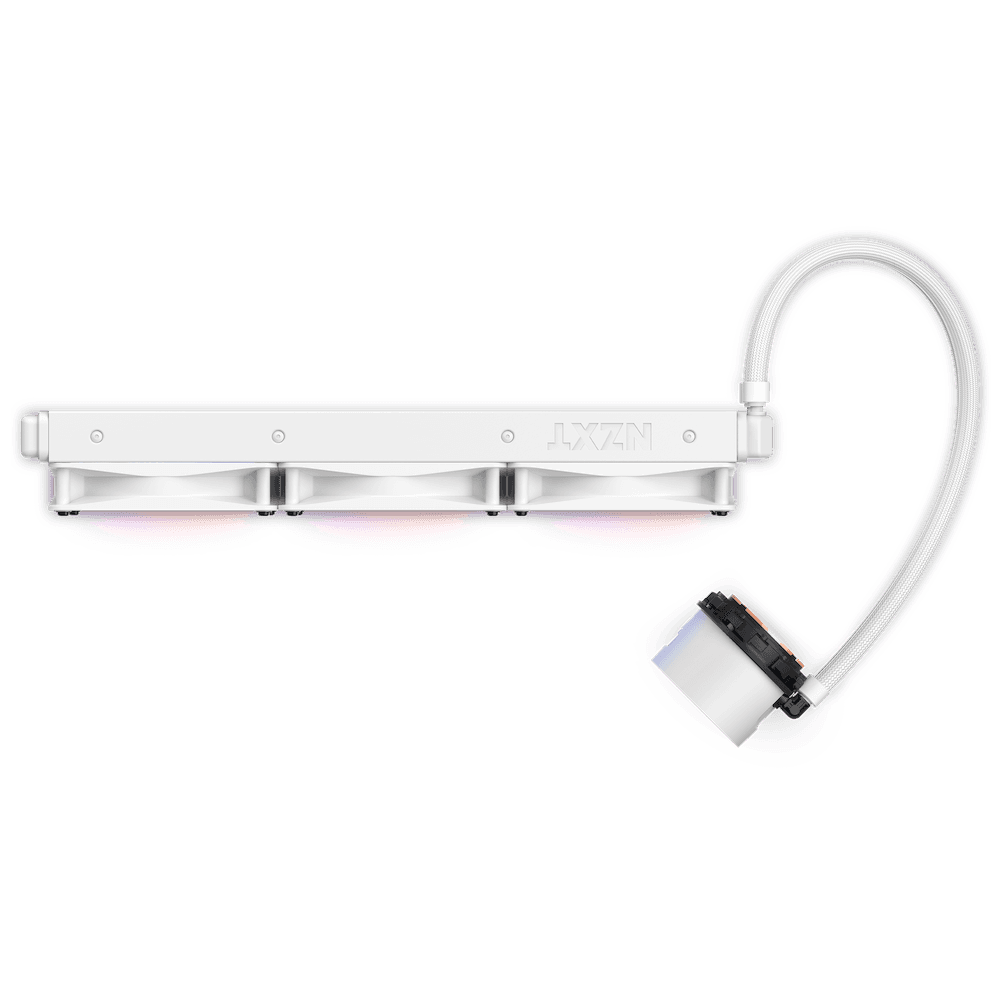 Cooler NZXT "Kraken 360 RGB", skt universal, racire cu lichid, ventilator 120 mm x 3, 1800 rpm, iluminat RGB, "RL-KR360-W1" — miniatură