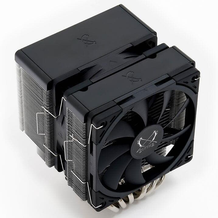 Cooler Scythe "FUMA 3", skt. universal, racire cu aer, ventilator 120 mm x 2, 1500 rpm, inaltime cooler 154mm, 6 heatpipe, "SCFM-3000" — miniatură