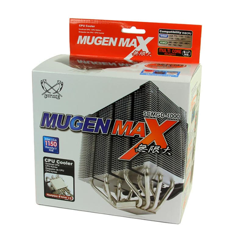 Cooler Scythe "Mugen MAX", skt. universal, racire cu aer, ventilator 140 mm, 1300 rpm, inaltime cooler 161mm, 6 heatpipe, "SCMGD-1000" — miniatură