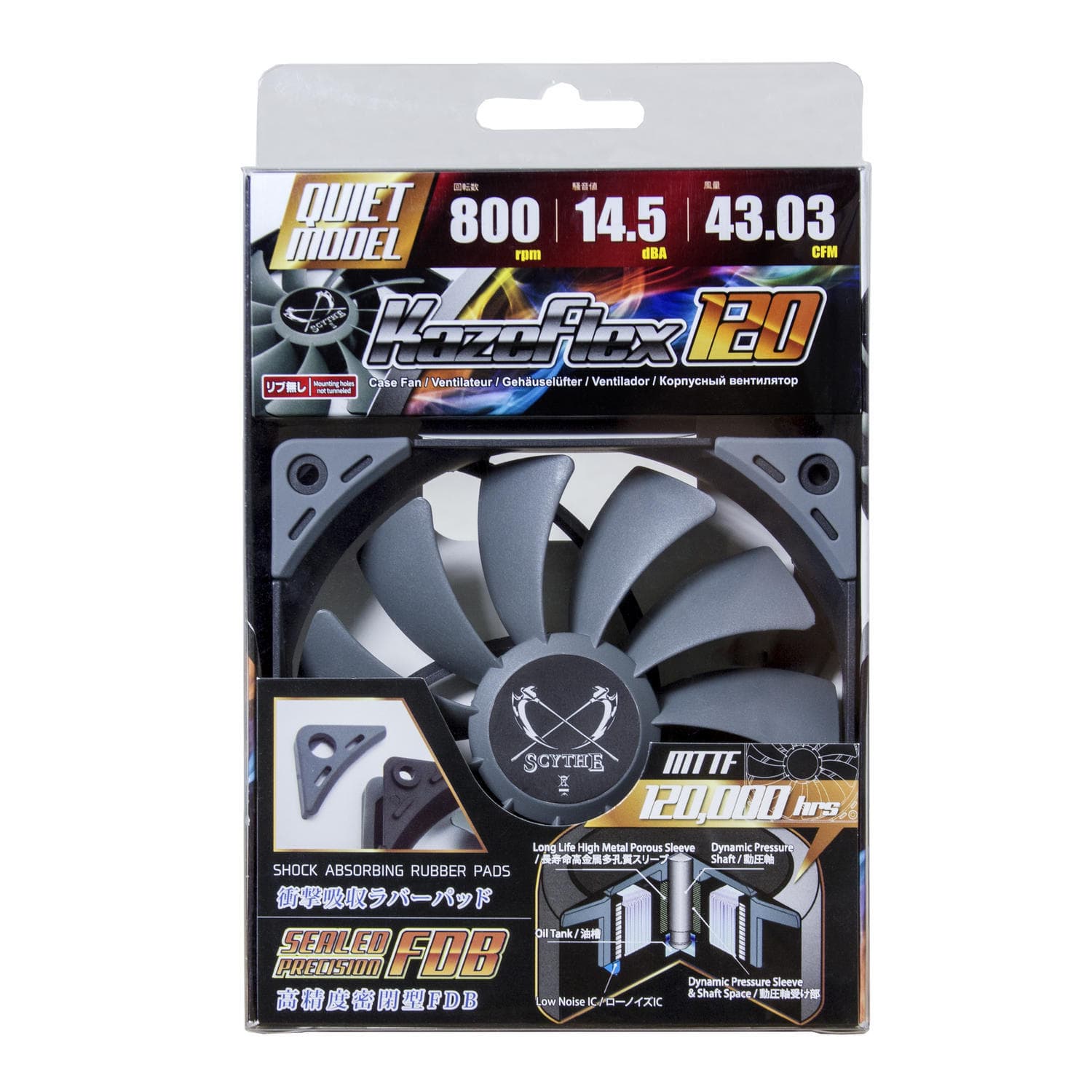 VENTILATOR Scythe, 120 mm 800 rpm, conector 3 pin, "SU1225FD12L-RD" — miniatură