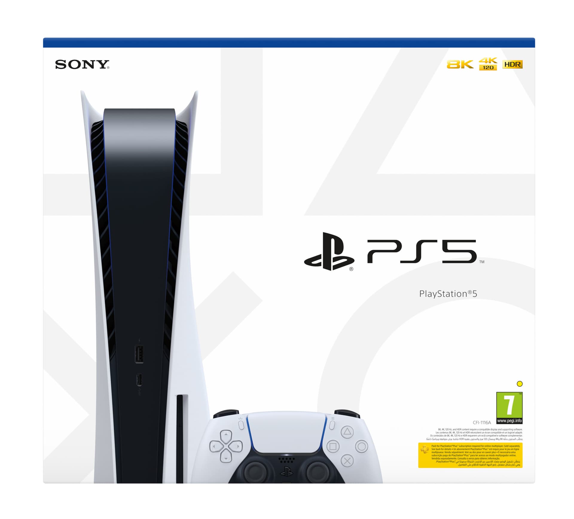 Sony Playstation 5 Disk Edition 825GB "SY-PS5STANDARD825GBWH" — miniatură