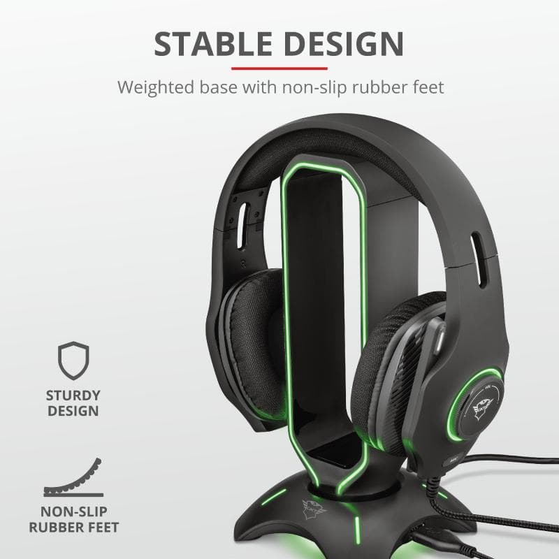 CASTI. Trust - accesorii GXT 265 Cintar RGB Headset Stand "TR-23647" — miniatură