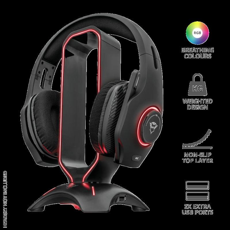 CASTI. Trust - accesorii GXT 265 Cintar RGB Headset Stand "TR-23647"