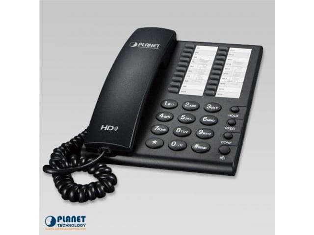 TELEFOANE IP Planet Entry HD POE IP Phone: SIP2.0, HD Voice, 3-way Conferencing, 20 multi-functional key, 1 "VIP-1000PT"